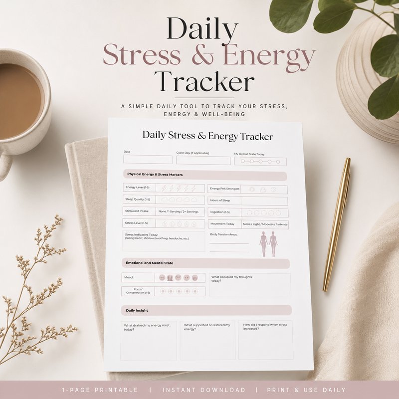 Daily Stress + Energy Tracker